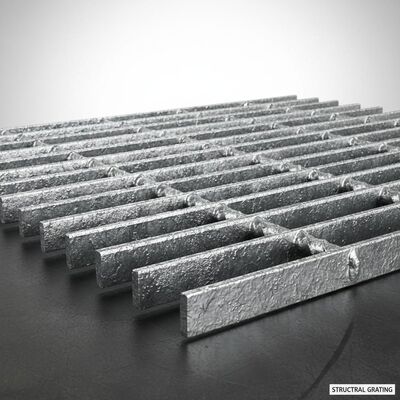 Hot Dip Galvanizing Carbon Steel Serrated Plain Bar Welded Steel Grating for Industrial Platforms