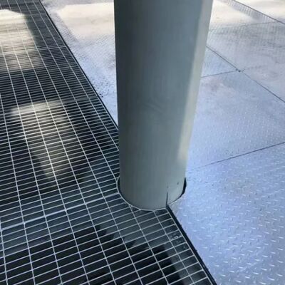 25x5 Hot Dip Galvanized Steel Grating Trench Drain Cover พร้อมรับรอง ISO SGS
